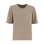 Brodert Crew Neck T-skjorte