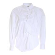 Hvit Krøllete Skjorte, Avslappet Eleganse