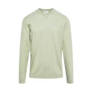 Menns Logo Crewneck i Sage Green