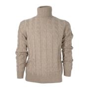 Herre Slim Fit Cashmere og Ull Turtleneck Genser