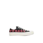 Sorte Converse Lave Sneakers med Hjerteprint