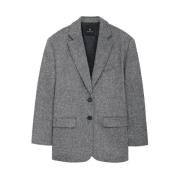 Flekket Ullblanding Blazer