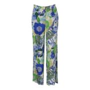 Blomster Silke Wide Leg Bukser