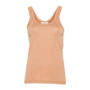 Ribbet Tank Top i Brent Sand