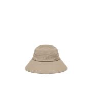 Beige Hat med Bred Brem og Logo