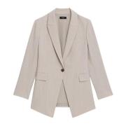 Etiennette Blazer i God Ull Sand Melange