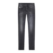 Slim-Fit Svarte Stretch Jeans