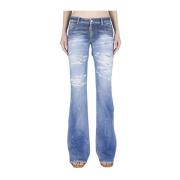 Mid Waist Flare Jeans - Azul, 36
