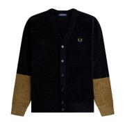 Sort Ciniglia Cardigan Gensere