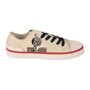 Canvas Sneakers med Logo Print