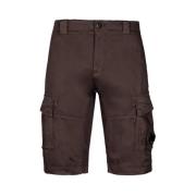 Stretch Sateen Cargo Shorts i Bracken Brown