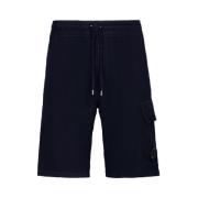 Lette Fleece Knelange Shorts med Rett Snitt