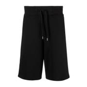 Sorte Bomullsfleece Shorts