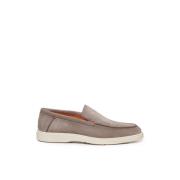 Taupe Suede Loafers Rubber Sole