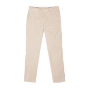 Lys Beige Stretch Bomull Chino Bukser