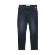 Slim Fit Svarte Denim Bukser