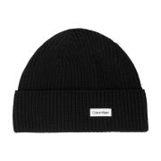 Svart Patch Beanie