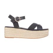 Signature Flatform Sandal Svart Blonder