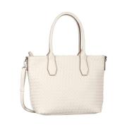 Emilia Tote Bag - Hvit Skinn/Polyuretan