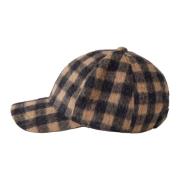 Ruter Mulberry Check Baseball Cap Caps