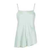 Grønn Drapert Camisole Topp