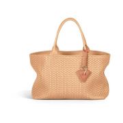 Elegant Lær Tote Bag