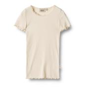 Wheat Rib T-Skjorte Katie Cream