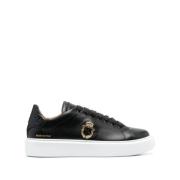 Svart Mid-Top Platform Sneakers