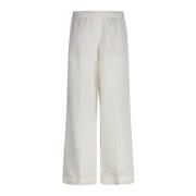 Offwhite Linen Blend Pull On Bukser