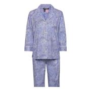 Blå Ralph Lauren Sleep Blue Paisley Lrl Heritage 3/4 Sl Classic Notch