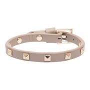 Skinn Stud Armbånd Mini Latte