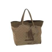 Pre-owned Brunt lerret Gucci Tote