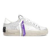 Hvite Rhinestone Sneakers