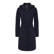 Vår Funksjon Trenchcoat Jakke Navy