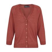 Rinen, lin cherry punkt cardigan