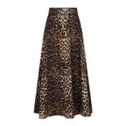 Brun Neo Noir Yara Leo Long Skirt Skjørt