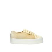 Velvet Sneakers i Beige Ochre