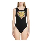 Mønstret Heart Couture Bodysuit Lukking