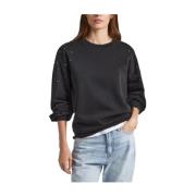 Caroline Distressed Svart Sweatshirt