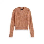 Trendy Oransje Pullover med Puff Ermer