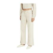 Beige Culotte Lin Vid Ben Bukser