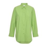 Grønn Klassisk Skjorte med Avslappet Silhuett