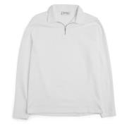 Hvit Halfzip Polo Langarmet