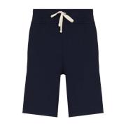 Navy Blue Casual Polo Pony Shorts