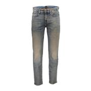 Vintage Blå Bomull Jeans Regular Fit