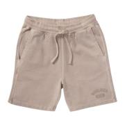 Khaki Logo Elastisk Midje Shorts