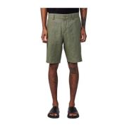 Grønn Crown Linen Chino Shorts