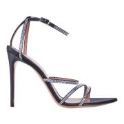 Stiletto Krystall Sandaler Svart