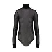 Gjennomsiktig Turtleneck Bodysuit