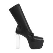 Grill Stretch Peeptoe Boots